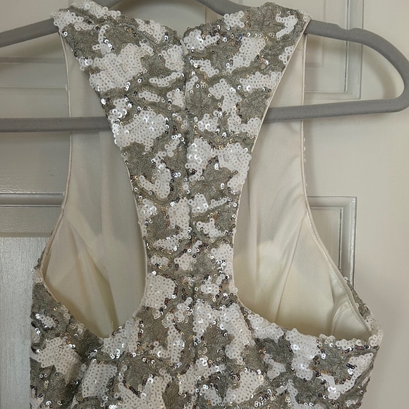 Glamour by Terani White Sequin Short Dress - Picture 4 of 6